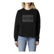 Tommy Jeans Dam Sweatshirt med Snyggt Tryck Black, Dam
