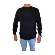 Colmar Randiga Crewneck Tröjor med Logga på Axel Blue, Herr