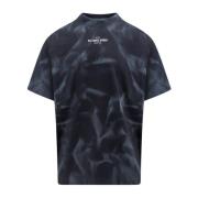 44 Label Group Svart T-shirt med rökeffekt Black, Herr