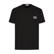 Valentino Garavani Svarta T-shirts Polos för Män Black, Herr