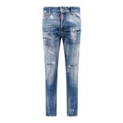Dsquared2 Blåa Ss24 Jeans med knappstängning Blue, Herr