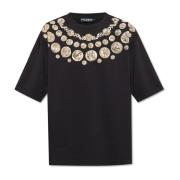 Dolce & Gabbana Tryckt T-shirt Black, Herr