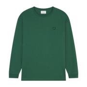 Maison Kitsuné Grön T-shirt med Djärv Rävhuvud Patch Green, Herr
