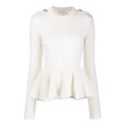 Alexander McQueen Stiliga Sweaters White, Dam