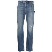 Washington DEE CEE Cropped Blå Tvättad Denim Jeans Blue, Dam