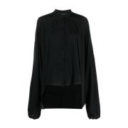Federica Tosi Svarta skjortor för kvinnor Aw23 Black, Dam