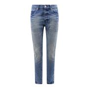 Purple Brand Slim Fit Jeans med Låg Midja Blue, Herr