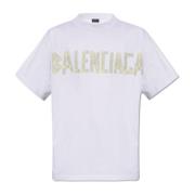 Balenciaga T-shirt med logotryck White, Herr