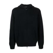 Emporio Armani Ullhoodie med externa fickor Blue, Herr