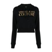Versace Jeans Couture Svarta Sweatshirts för Kvinnor Black, Dam