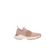 Tod's Beige Slip-On Sneakers med Läderkedja Detalj Beige, Dam