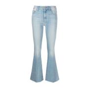 Mother Weekender Fray Denim Jeans Blue, Dam