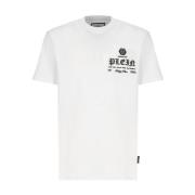Philipp Plein Vit bomullst-shirt med logga för män White, Herr