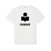 Isabel Marant Ikoniskt Logotyp Linne T-shirt White, Dam