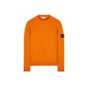 Stone Island Stilren Crewneck Sweatshirt Orange, Herr