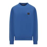 Dolce & Gabbana Klassisk Crewneck Sweatshirt Blue, Herr