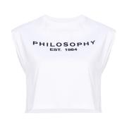 Philosophy di Lorenzo Serafini Lorenzo Serafini Vit Logo Print Top Whi...