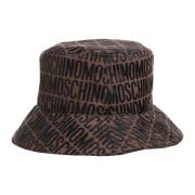 Moschino Logo Hatt - Multifärgat Mönster Brown, Herr