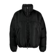 Alexander McQueen Svart vadderad jacka med funnel neck Black, Herr