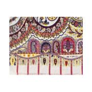 Etro Silkeschal med Paisley-mönster och fransar Multicolor, Dam