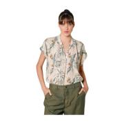 Mason's Blommig kortärmad skjorta för kvinnor Multicolor, Dam