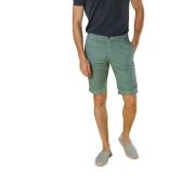 Mason's Stretch Gabardine Bermuda Shorts - Regular Fit Green, Herr