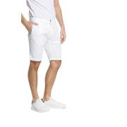 Mason's Stretch Gabardine Bermuda Shorts för Män White, Herr