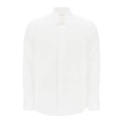 Valentino Stud Detaljerad Skjorta med Krökt Nederkant White, Herr