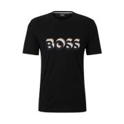 Boss Distinkt Stil Regular Fit T-Shirt Black, Herr