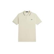 Fred Perry Beige Twin Tipped Polo Shirt Beige, Herr