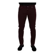 Dolce & Gabbana Underbara Guld Slim Fit Jeans Red, Herr