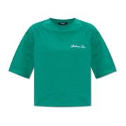 Balmain Bomull T-shirt Green, Dam