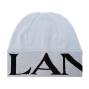 Lanvin Blå Ull Beanie med Logodetalj Blue, Dam