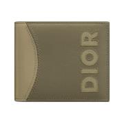 Dior Grön Läder Bi-Fold Plånbok med Logodetalj Green, Herr