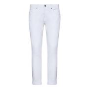 Dondup Vita Skinny-Fit Jeans med Logo Plaque White, Herr