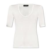 Fabiana Filippi T-shirt med glänsande detaljer White, Dam