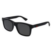 Gucci Svart Grå Solglasögon Gg0008S Black, Unisex