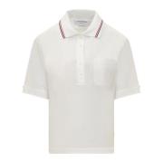 Thom Browne SS Polo Shirt White, Dam