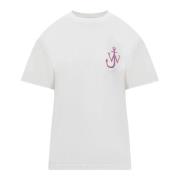 JW Anderson Söt Anchor T-Shirt White, Dam