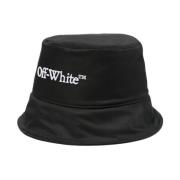 Off White Svart och vit Bookish Bucket Hat Black, Herr