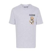 Moschino Grå Teddy Bear T-shirts och Polos Gray, Herr