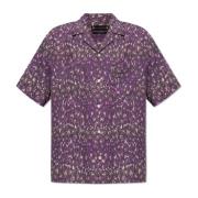 AllSaints ‘Ikuma’ skjorta med djurmönster Purple, Herr