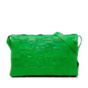 Bottega Veneta Vintage Pre-owned Laeder crossbodyvskor Green, Dam