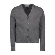 Ami Paris V-Hals Långärmad Cardigan Gray, Herr