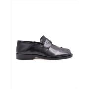 Maison Margiela Svarta lackläder Tabi Moccasins Black, Dam