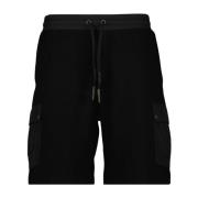 Moncler Logo Patch Flared Shorts Black, Herr