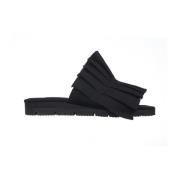 Yohji Yamamoto Canvas Plisserad Sandal Black, Dam