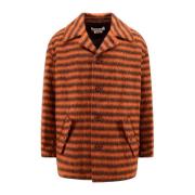 Marni Randig ull mohair kappa Orange, Herr