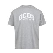 Gcds Logo Loose Rundhalsad Bomull T-Shirt Gray, Herr
