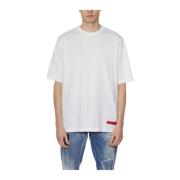 Dsquared2 Bomullstryck T-Shirt White, Herr